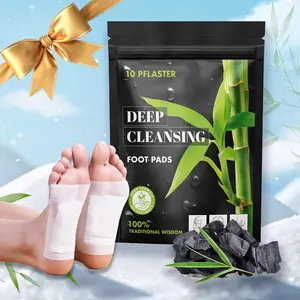 Bamboo Charcoal Skincare Foot Patch, 10pcs/set Deep Cleansing Foot Pad for Impurity Removal & Deep Sleep, Natural Wellness Foot Care Tool for Women & Men, Natural Relief, Organic Remedies, Cleanse, Healthy Zeolite Detox Pack, Healthcare, Exfoliating