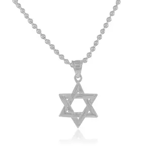 Polished Star of David Pendant - Stainless Steel Spiritual Necklace for Women, Exquisite Jewish Religious Jewelry, Polished Design Thoughtful Gift for Loved Ones