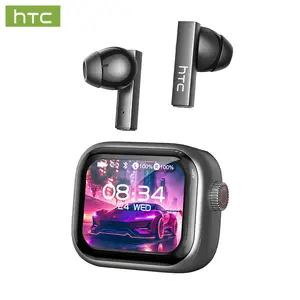 HTC NE40 Bluetooth 5.4 Earphones LED Display High Fidelity Waterproof Wireless Earphones | Suitable for Office, Sports, Study and Audio Calls | Built-in Microphone | Earphones