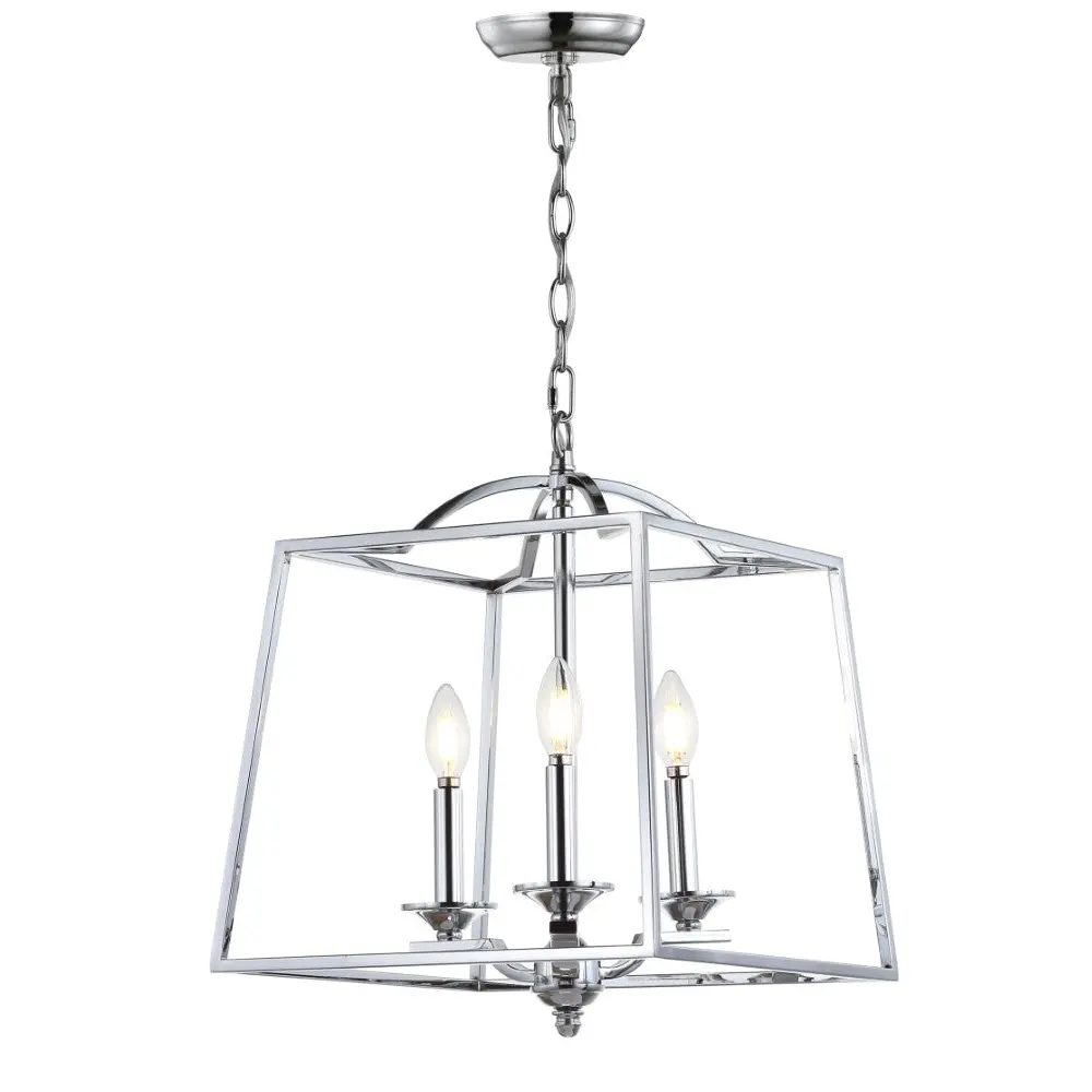 JONATHAN Y Camden Iron Classic Midcentury Pendant Lantern - Incandescent Indoor Ceiling Lighting with 3 Sockets, Adjustable 22-94" Drop, Home Decor Accent for Living Room, Bedroom, Home Decor Light, Decorative Lights
