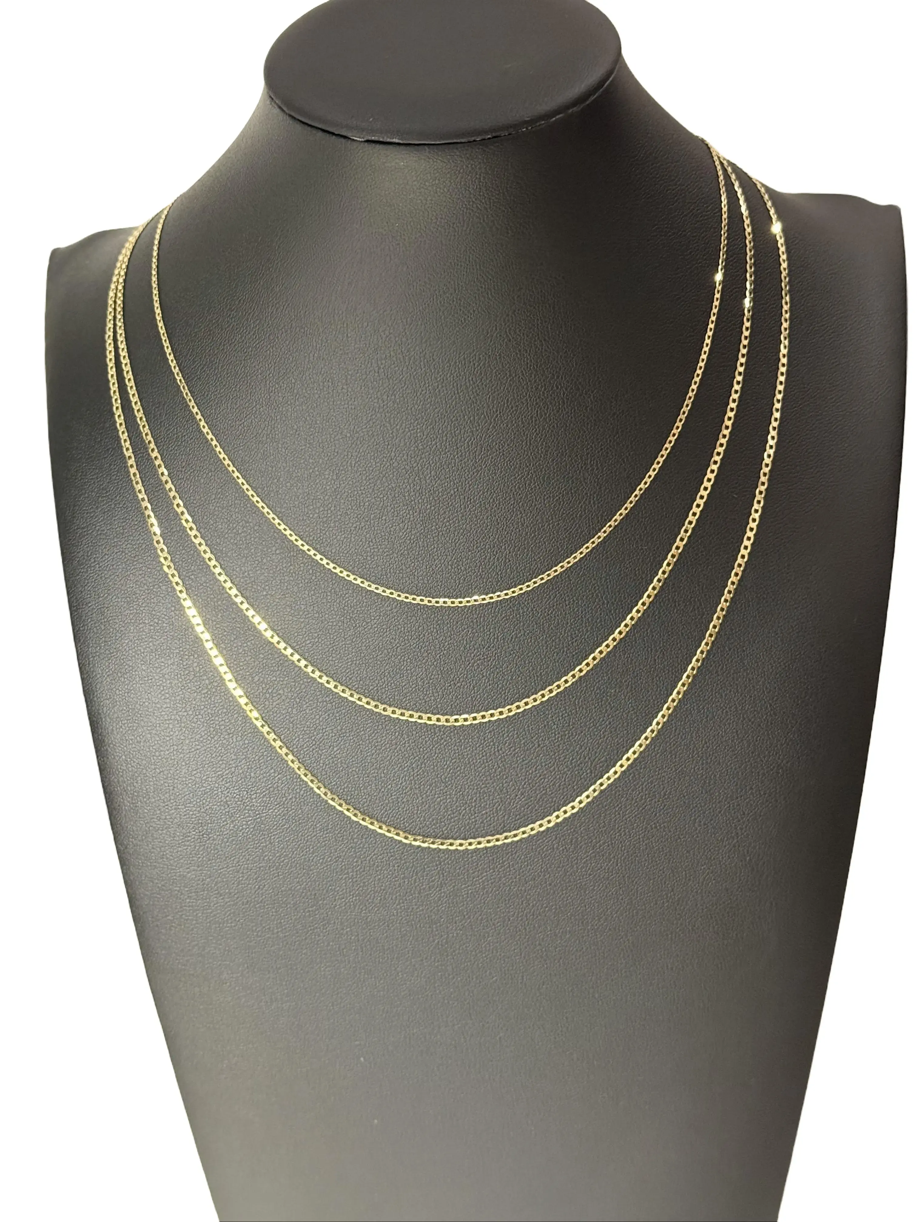 Bevelled 14k Gold  Necklaces