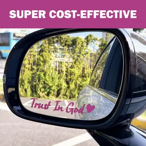 Super Cost-Effective gifts girlfriend fall decoratopns Christmas gifts 4 car stickers,  Trust In God' Car Stickers Body Decals for Motorcycle Vanity Mirrors & Beauty Mirrors God Bless Rearview Mirror Decorations, vanity mirrors, beauty mirrors.
