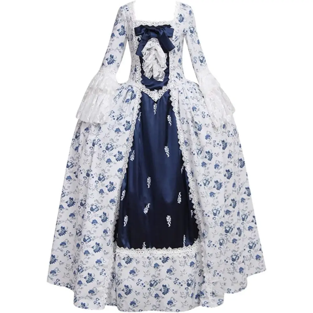 Women's Victorian Rococo Dress Inspiration Maiden Costume Blue - TikTok Shop