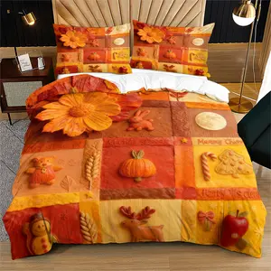 The square animal pattern does not carry cotton. It is a soft and durable bed quilt set, including 1 quilt cover and 1 or 2 pillowcases. It does not include quilt core and pillow core. It is suitable as a holiday gift.