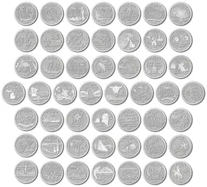 U.S. State Quarter Magnet Collection by Classic Magnets, 51-Piece Set