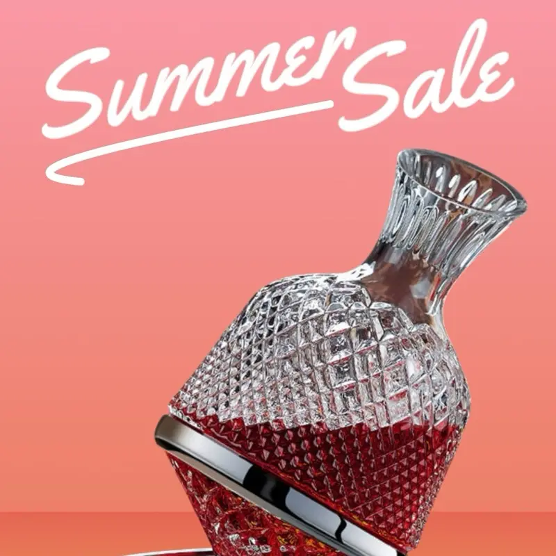Spinning Wine Decanter (glass & stainless steel) Spinning Wine Decanter (glass & stainless steel)
