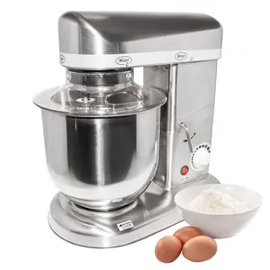 GorillaRock Food Mixer | Commercial Mixer with Dough Hook, Wire Whip & Beater | Stainless Steel | 7L