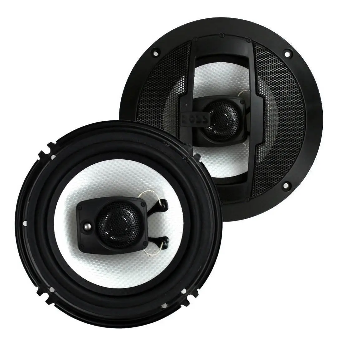 Boss R63 6.5 Inch 300W 3 Way Car Audio Coaxial 4 Ohm Stereo Speakers (Pair) Boss R63 6.5 Inch 300W 3 Way Car Audio Coaxial 4 Ohm Stereo Speakers (Pair)