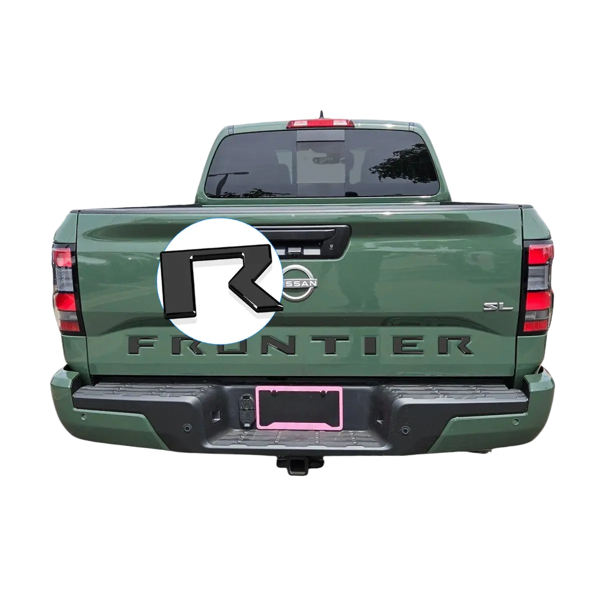 3D tailgate insert letters exterior accessories Compatible for 2022 2023 2024 2025 Nissan Frontier Tailgate Accessories 3m Strong Back adhesive  ABS engineering plastics Gloss black Car Truck not Decal