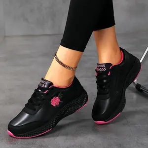 Stylish Road Runner Shoes for Women - Ultra-lightweight microfiber upper, breathable fabric inner and insole, shock-absorbing EVA sole for all-season stability, cushioned support, and a solid-color design for confident strides