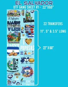 El Salvador DTF Gang Sheet #1 - 22"x60"