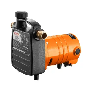 Fathersdaygift VEVOR 1/2HP Cast Iron Water Transfer Pump, 115V AC 1600 GPH Portable Electric Utility Pump with Carbon Brush, Filter, Brass Connectors, Power Cord for Indoor Water Drainage, Irrigation System, Garden Use