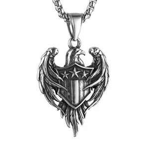HZMAN Nordic Viking Odin Necklace for Men Retro Stainless Steel Portrait of Odin Pendant Necklace Jewelry Gift