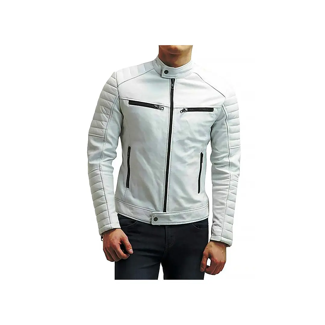 Men's Genuine Leather Moto Slim Fit Jacket - Premium Quality Leather