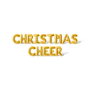 Letter Balloons - CHRISTMAS CHEER 16" Inch Alphabet Letters Foil Mylar Balloon Christmas Party Banner