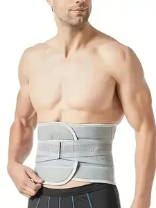 Men's Adjustable Sports Fitness Belt, Outdoor Workout Lumbar Support, Squat Running Gym Gear, Rubber Latex Shapewear, Dual Belts Elastic