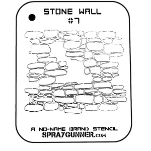 Stone Wall #7 Stencil for airbrushing by NO-NAME Brand