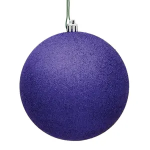 Vickerman N593066DG 12" Purple Glitter Ball Ornament