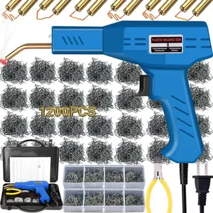 Plastic Welder, 1200PCS Staples, Plastic Welding Kit, Must Have for DIYers, Instant On/Off, Welder Kit, Bumper Repair, Portable Toolbox (Blue)