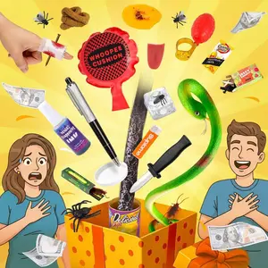 Prank Kit, 25 PCS Fun Novelty Prank Sets for Kids & Adults, Classic Gag Gifts Toys Goodie Bag Stuffers for Party Favors, April Fools, Birthdays Party Props