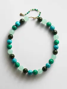 Mini Jane Beaded Necklace - Blue Multi