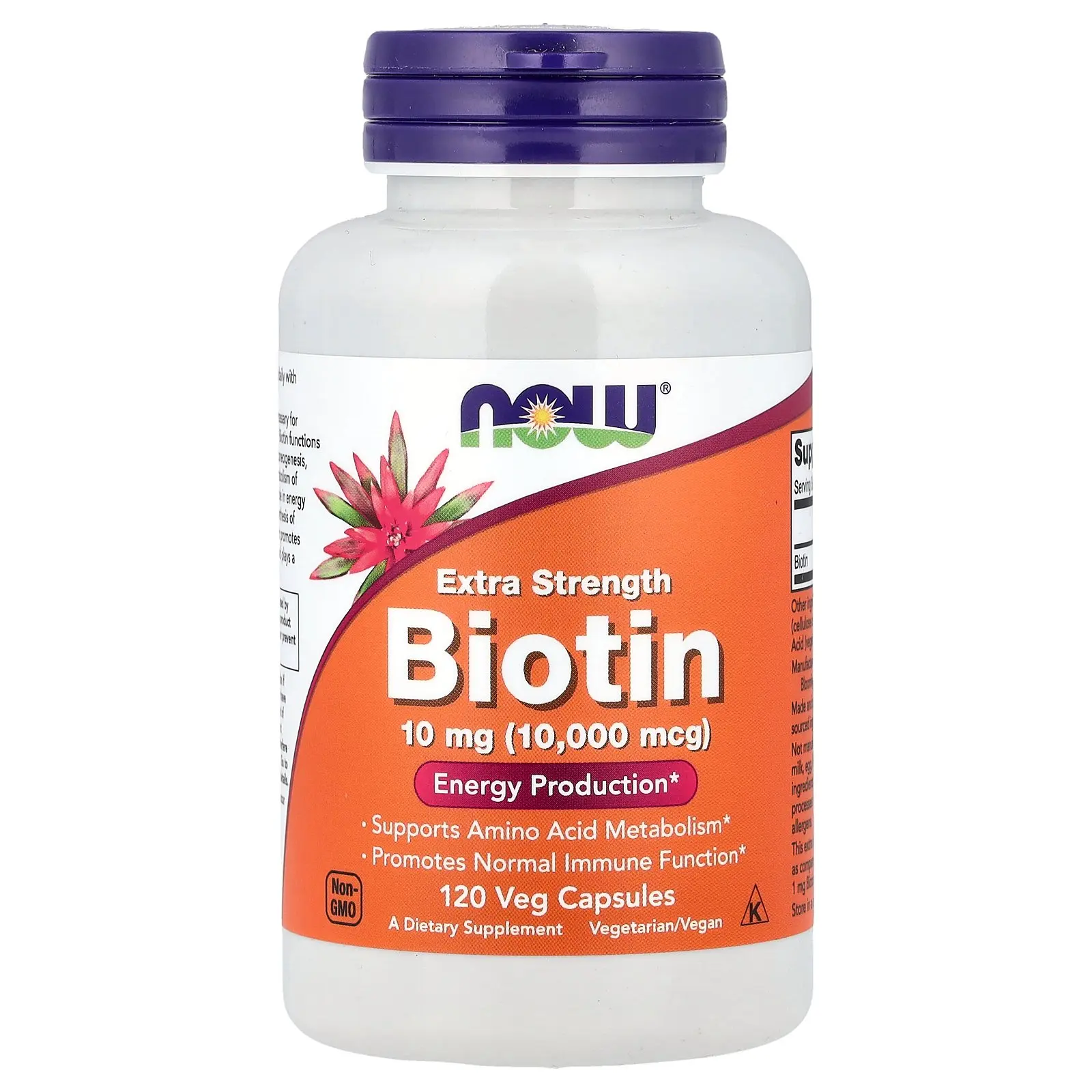 NOW Foods Biotin, 10 mg, 120 Veg Capsules