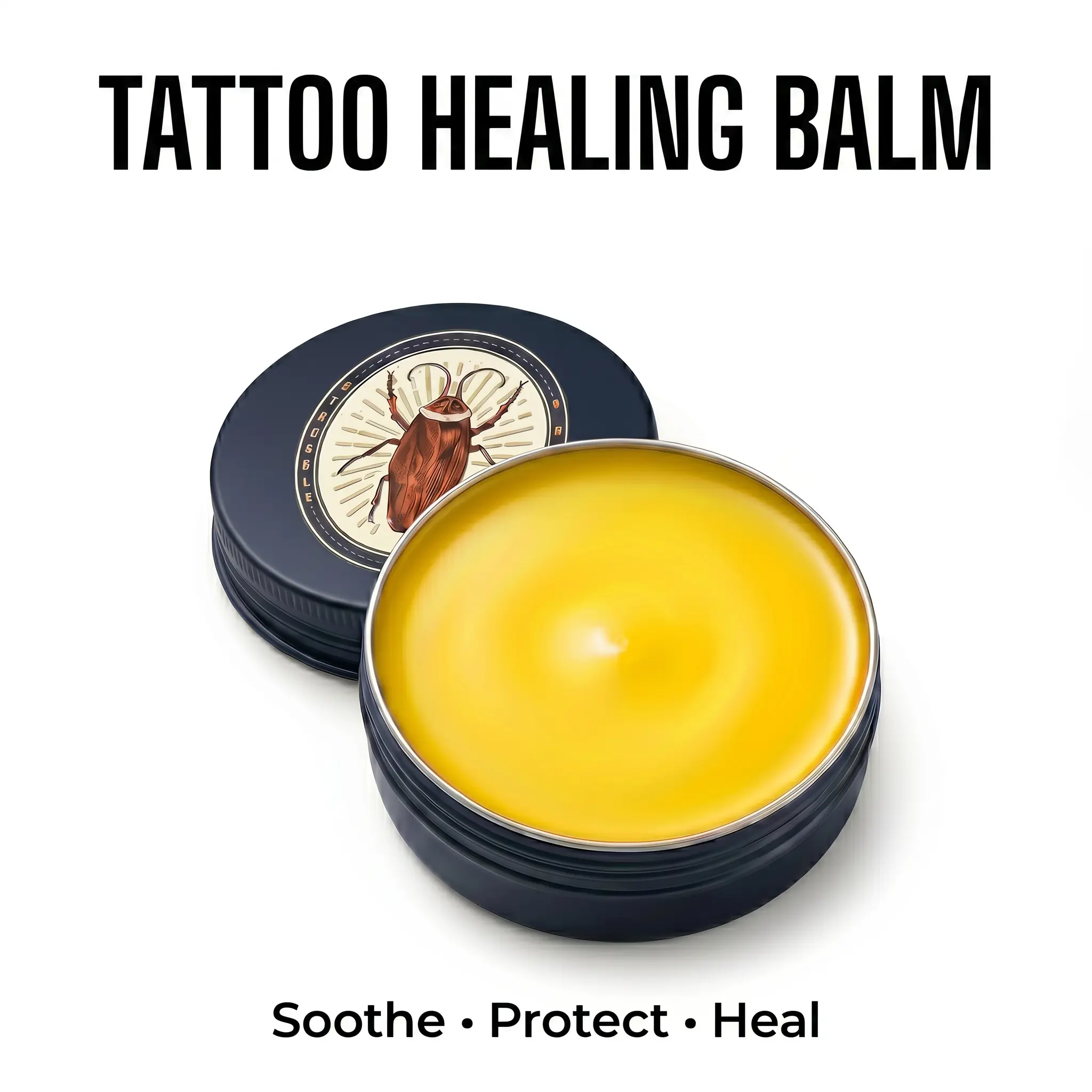StruggleRoach Tattoo Aftercare Balm, 50g, Suitable for All Skin Types, Cans Packaging, Tattoo Session, Brings Faded Old Ink Back To Life