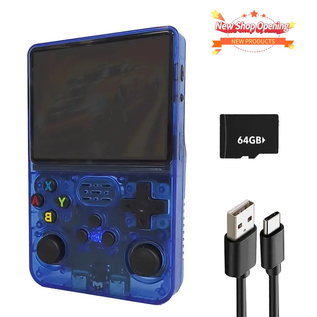 [Deal For You] 2026 New R36S Retro Portable Handheld Game Console with a 3.5-inch IPS screen, built-in 3000mAh battery, and 64GB TF card is an ideal Christmas, Thanksgiving, and holiday gift.