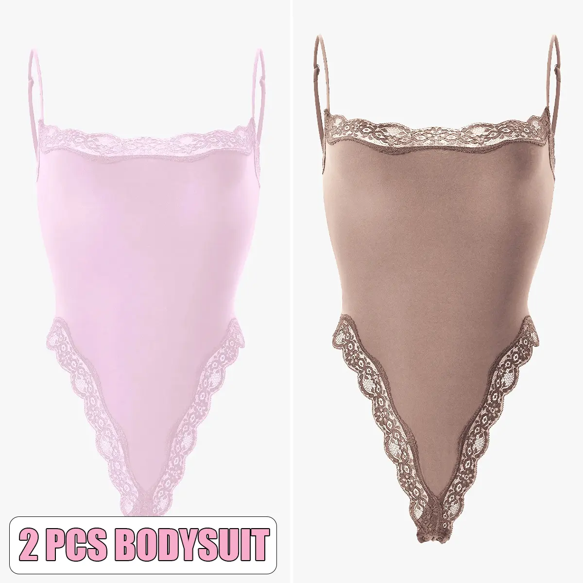 2pcs Bodysuit(Sienna/Pink)