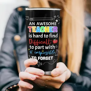 Teacher Nutrition Facts 20oz Tumbler Unique Teacher Appreciation Gift from Students Stainless Steel Insulated Coffee Mug Christmas or Birthday Present for Teacher Vacuum Cup