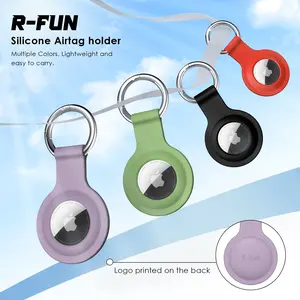 R-Fun Silicone Protective Case for Airtag, Keychain Design, Durable & Stylish, Suitable for Wallets, Dog Collars, Luggage, Keys, Keychain For Bags
