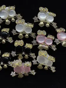 (312-315) 3PCS Owl Charms | Cute Rhinestone DIY Jewelry Accessories