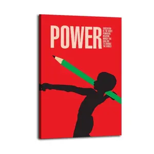 Education Is The Most Powerful Weapon Classroom Educational (1) Gift For Friend Poster Bed Room Living Room Decor Modern Aesthetic Modern Aesthetic Office Gym Art Posters For Dorm Wall Decor
