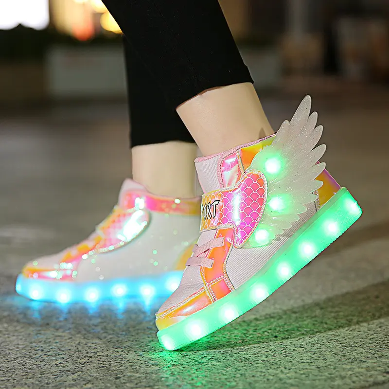 USB Rechargeable LED Glow Skate Shoes for Kids |   7-Color Light-Up Sneakers with Anti-Slip Wheels & CE Certified (Boys & Girls) ​