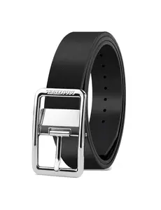 Men's Vegan 2-in-1 Reversible Belt, 1.38" Wide, Waterproof, Anti-Friction, Anti-Scratch, Anti-Tear Work belt – Versatile Belt for Military, Tactical, Golf, & Casual Wear – Fits 26"-45", Black