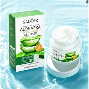 Hydrating Aloe Vera No Wash Sleep Mask + Soft Moisturizing Cream Repair Dry Rough Skin Night Skin Care