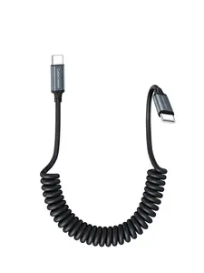 CableCreation Coiled USB-C to USB-C Cable for CarPlay & Android Auto, Fast Charging Car Cable Super Fast Charger speaker cleaner sound
