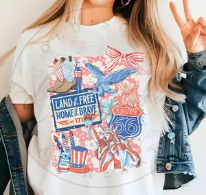 4th of July Collage tee, Retro 4th of July , Coquette 4th of July , Retro Patriotic , USA , America , Freedom