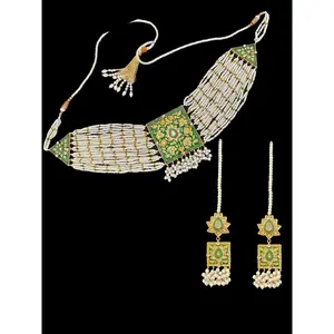 DNS132 Bahaara kundan meenakari necklace (READY TO SHIP)