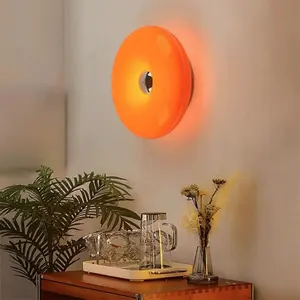 Modern Energy-Saving Touch Switch Wall Lamp, Adjustable USB Plug-In Table Light, Table Bedside Lamp, Three-Color Lighting Plastic Ring Lamp for Bedroom, Decorative Atmosphere Lamp