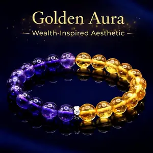 Golden Archer Amethyst & Citrine Bracelet — Wealth-Inspired Aesthetic Jewelry