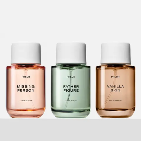 PHLUR Jumbo Best Sellers Trio - Missing Person, Father Figure & Vanilla Skin Eau de Parfum Set (3 x 100mL) Daily Use Fragrance Cinnamon Scent