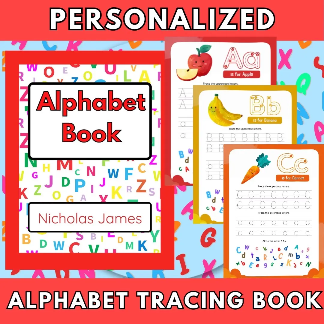 Personalized Alphabet Tracing Book Pre-K and Kindergarten