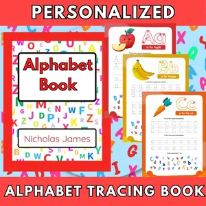 Personalized Alphabet Tracing Book Pre-K and Kindergarten
