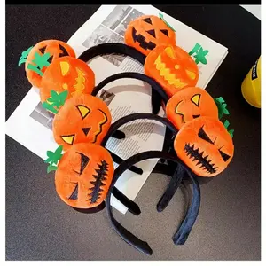 4PCS Halloween Headbands for Women Party Decorations, Halloween Headband Cute Pumpkin Hair Hoop Pumpkin Headband Makeup Costume