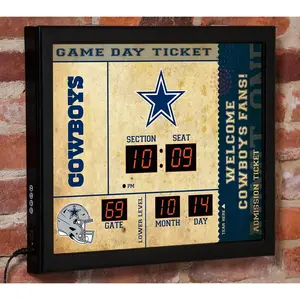 Evergreen NFL Bluetooth Scoreboard Wall Clock