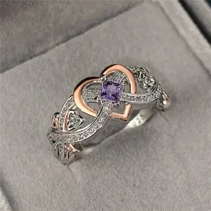 2026 Infinity Heart Engagement Ring, Elegant Wedding Band for Women, Perfect for Daily & Special Occasions
