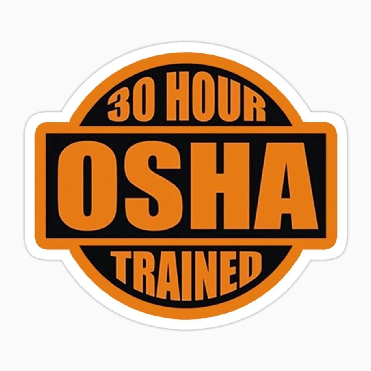 Osha 30 Hour Trained Sticker G8I
