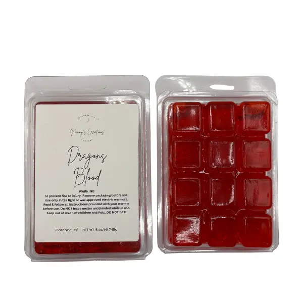 MEGA Dragons Blood Gel Wax Melts 12-Cavity Mystical Spicy Amber Scent for Tea Light Warmers Easy Cleanup Premium Scented Gel Wax 5 oz Pack - Candle