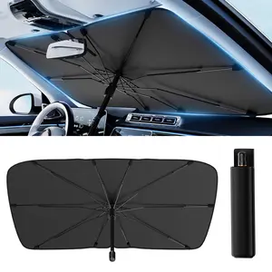 Portable Foldable Car Windshield Sunshade Umbrella - UV Protection Heat Blocker Cooling Cover for Sedans, SUVs & Trucks